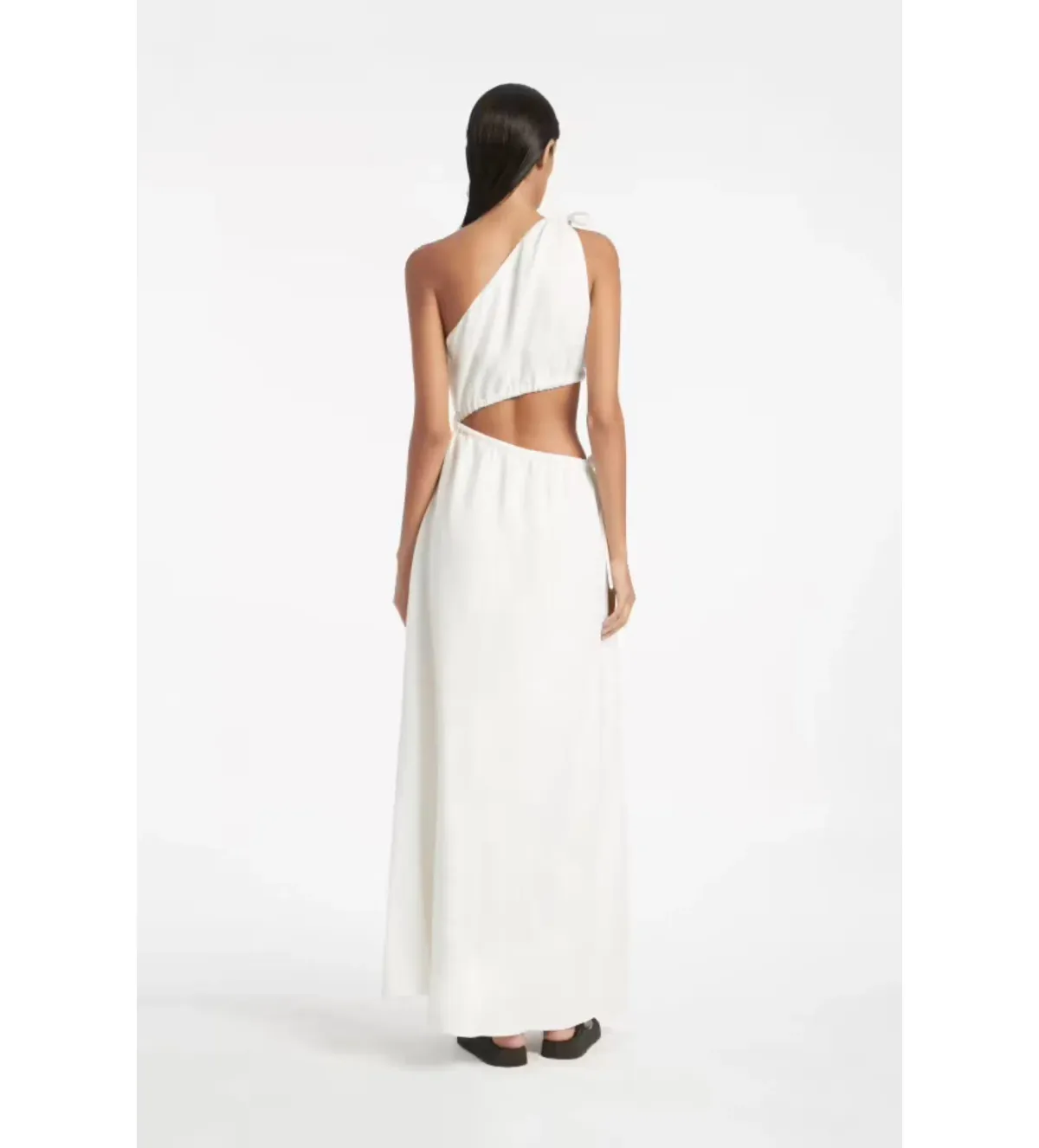  Sir The Label Blanche Asymmetrical Gown White Size  8 - Image 3