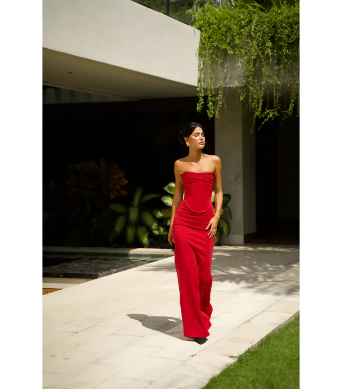 HNTR The Label Louie Gown in Wine Size Small - Image 3