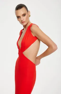 Effie Kats VALENCIA GOWN - CHERRY RED for rent on The Volte - image 2