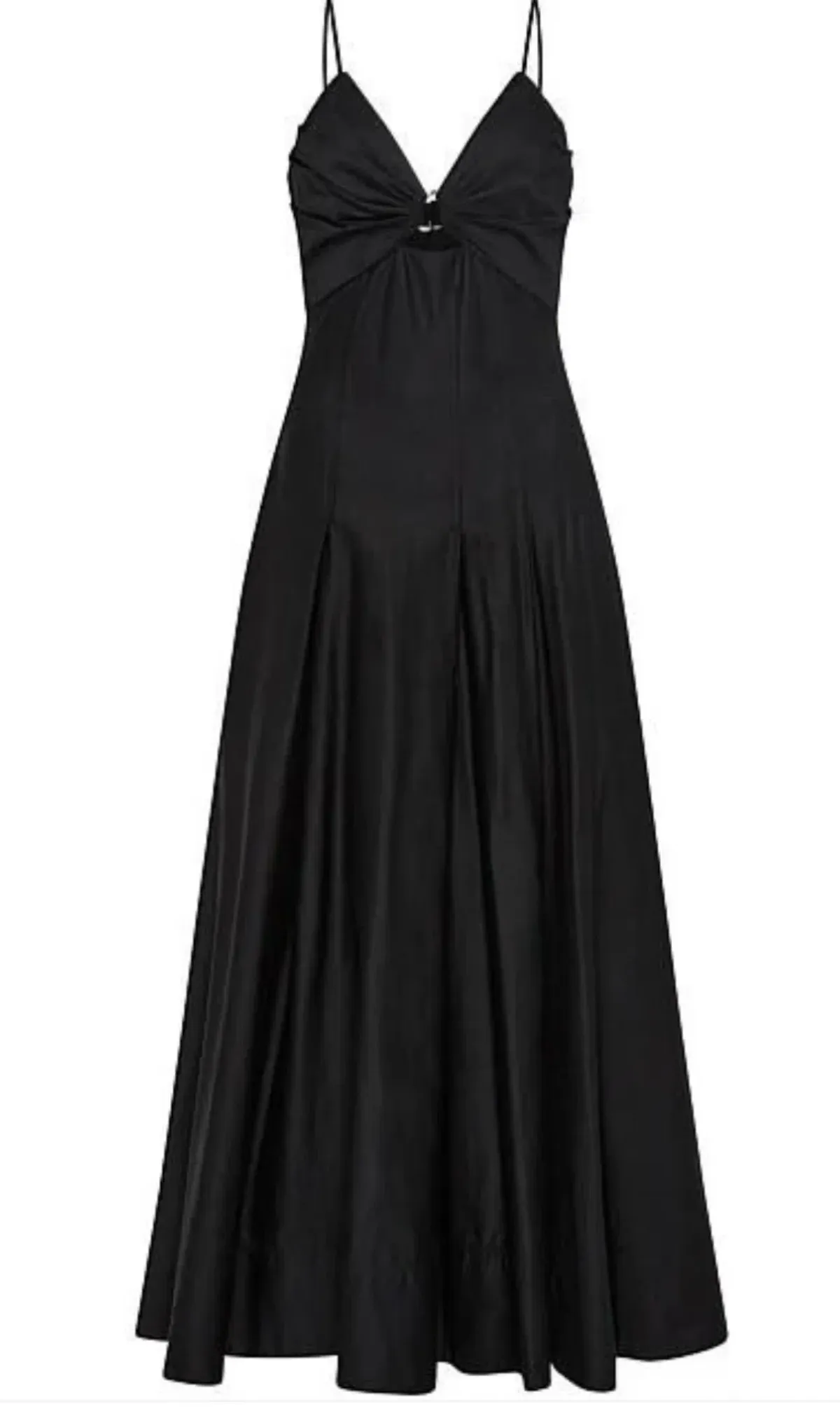 Aje Solstice Strappy Ring Midi Dress Black Size 10 - Image 5