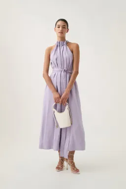 Aje Mariel Trapeze Midi Dress Lilac Size 14 for rent on The Volte - image 1