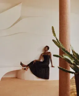 Aje Soundscape Maxi Dress in Black Size AU 16 for rent on The Volte - image 5