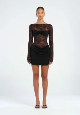 Benni Oskar Mini Dress Black Size 10 for rent on The Volte - image 1
