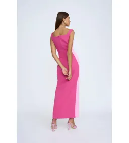By Johnny Caterina Two Tone Curve Midi Pink Multi Size 6 for rent on The Volte - image 3