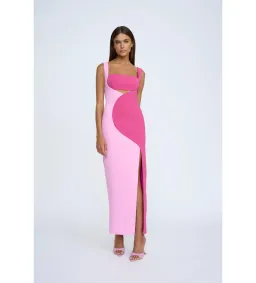 By Johnny Caterina Two Tone Curve Midi Pink Multi Size 6 for rent on The Volte - image 1