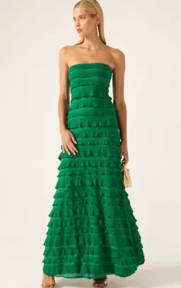 MADDISON MAXI DRESS IN EMERALD for rent on The Volte - image 1