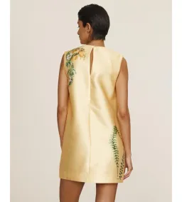 Alemais Sol Satin Crepe Mini Dress Yellow Size 10 for rent on The Volte - image 5