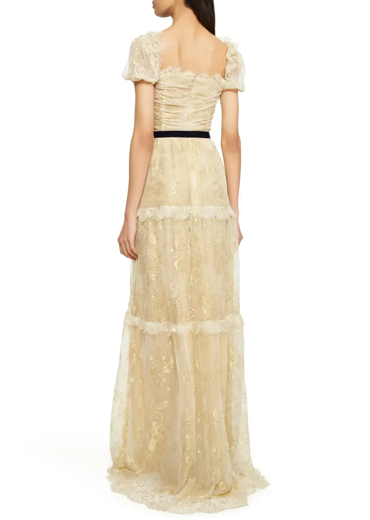 Annie's Ibiza Pip Dress Yellow Metallic Size S/AU 8 - Image 5