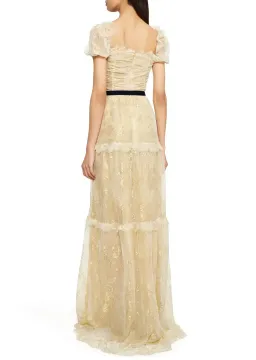 Annie's Ibiza Pip Dress Yellow Metallic Size S/AU 8 for rent on The Volte - image 5