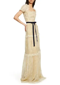 Annie's Ibiza Pip Dress Yellow Metallic Size S/AU 8 for rent on The Volte - image 3