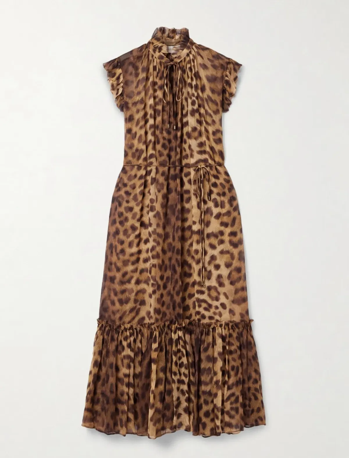 Zimmermann Crush Leopard Midi Dress Print Size 14 - Image 1
