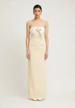 Tojha Kasai Dress Lemon/Ivory Size S / AU 8 for rent on The Volte - image 1