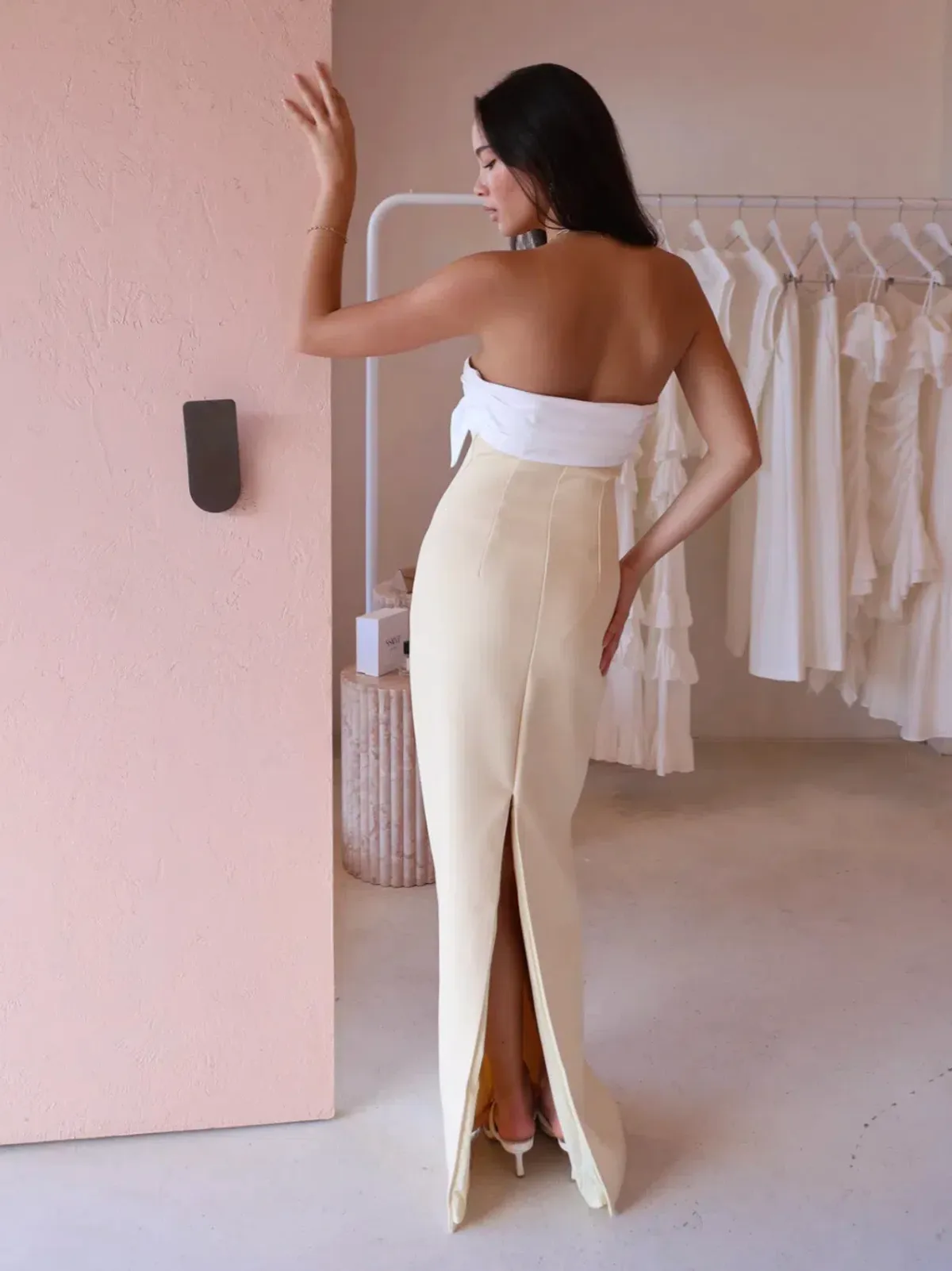 Tojha Kasai Dress Lemon/Ivory Size S / AU 8 - Image 6