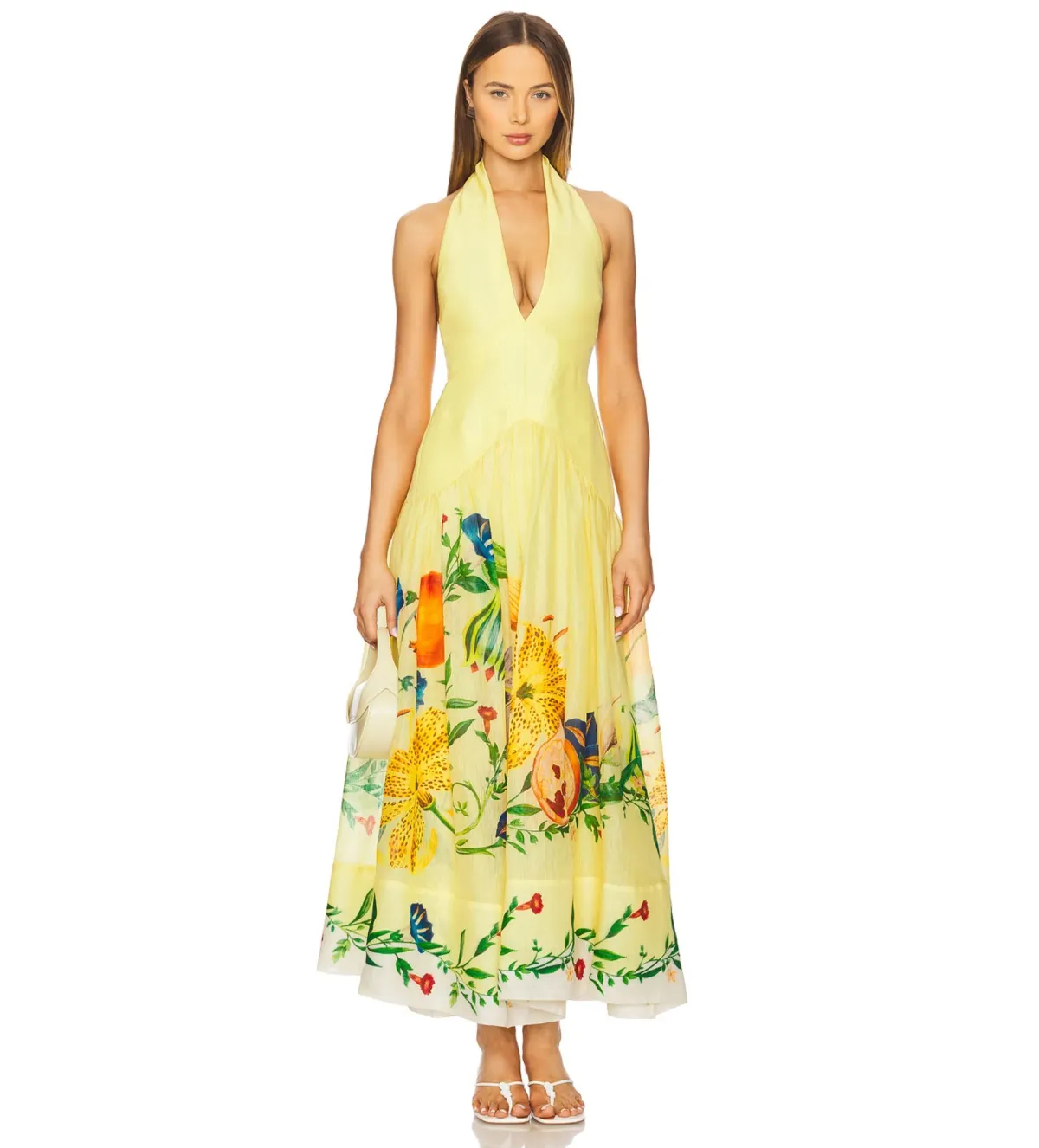 Alemais Dahlia Halter Maxi Dress Gown in Yellow Size AU 14 - Image 1