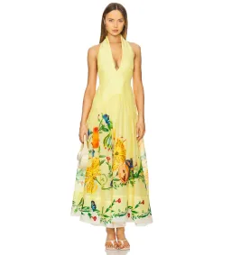 Alemais Dahlia Halter Maxi Dress Gown in Yellow Size  AU 14 for rent on The Volte - image 1