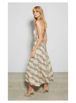 Bec & Bridge Franco Midi Dress Snakeskin Print Size AU 8 for rent on The Volte - image 2