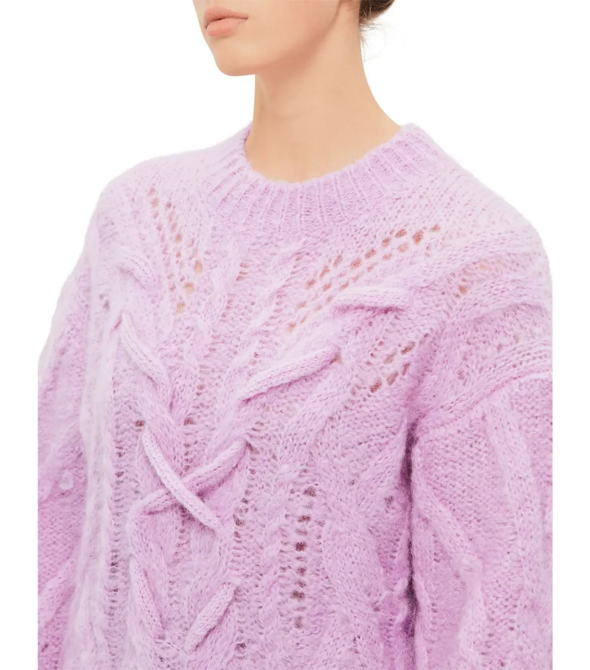 Isabel Marant Eline Chunky Knit Sweater Lilac Size 10/38 - Image 4