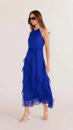 Minkpink Marina Frill Maxi Dress Blue Size XS / Size AU 6 for rent on The Volte - image 4