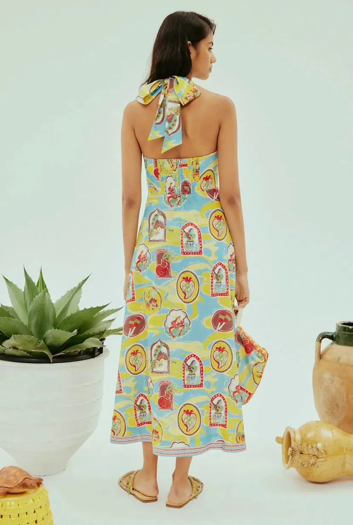 Alemais Emilio Midi Dress Print Size 10 - Image 4