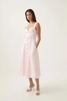 Aje Primary Belted Midi Blush AU Size 8 for rent on The Volte - image 2