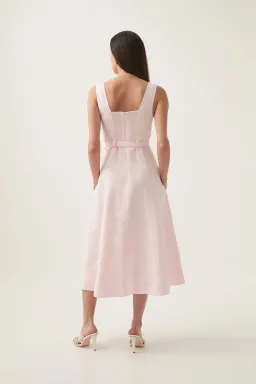 Aje Primary Belted Midi Blush AU Size 8 for rent on The Volte - image 5