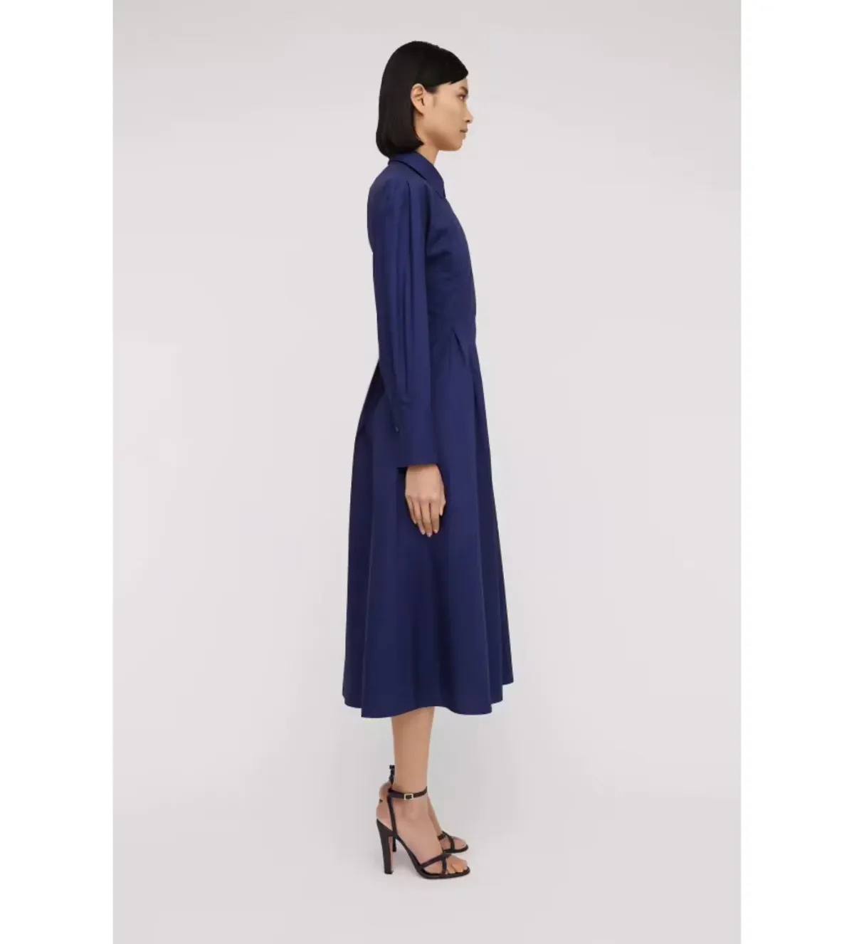 Scanlan Theodore Parachute Cut Out Shirt Midi Dress Navy Size AU 10 - Image 2