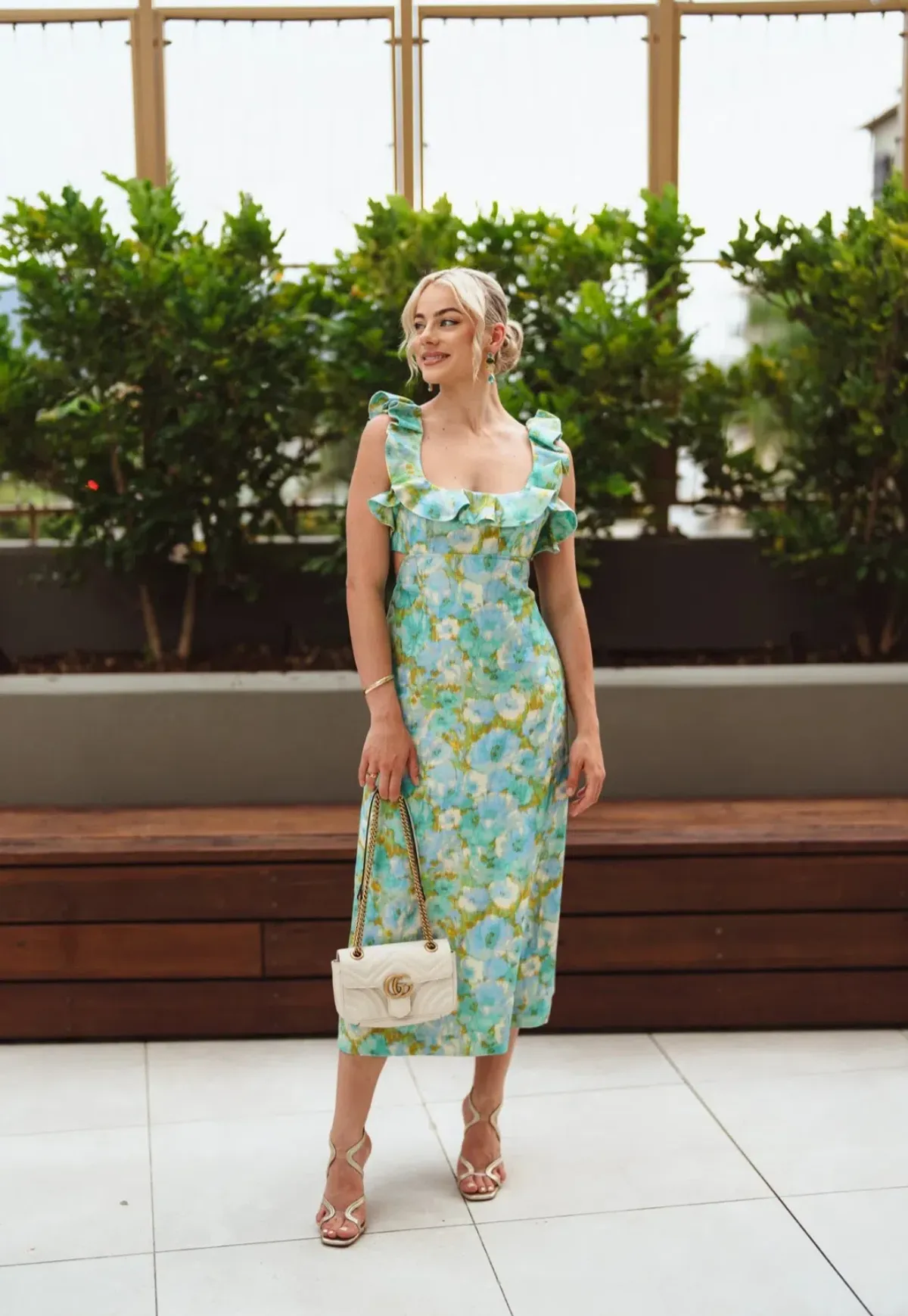 Zimmermann High Tide Frill Midi Dress Size AU 12 - Image 1