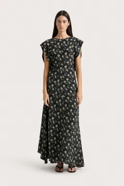 Faithfull Paloma Maxi Black Floral AU Size 8 for rent on The Volte - image 1