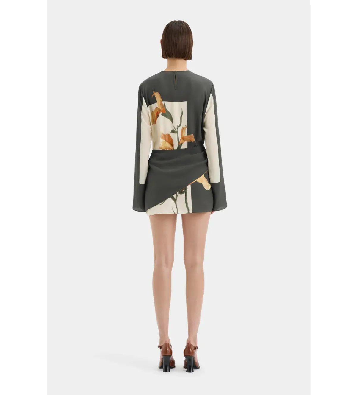 Sir the Label Constance Twist Mini Dress Iris Floral Size AU 10 - Image 3