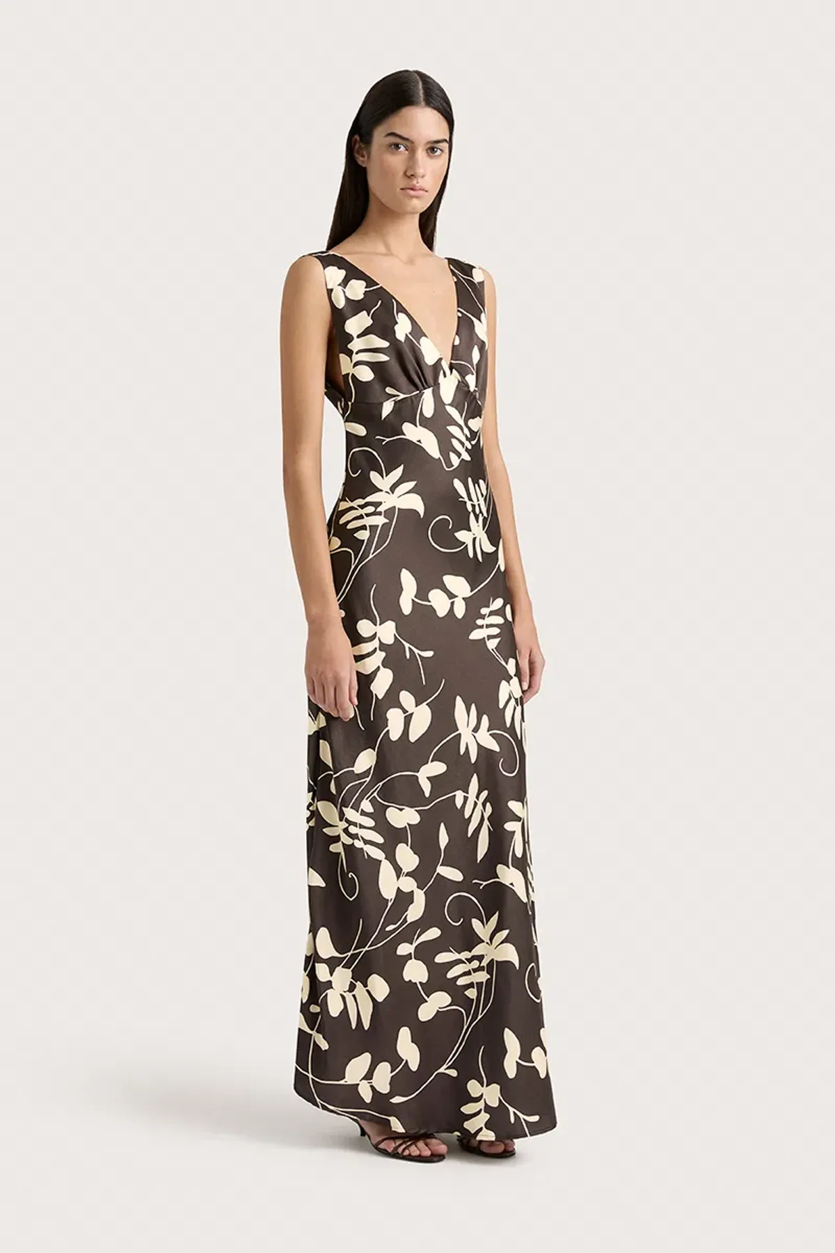 Faithfull The Brand Amiens Maxi Dress Brown Floral Size AU 8 - Image 2