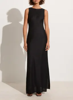 Faithfull The Brand Lobo Maxi Dress Black Size AU 10 for rent on The Volte - image 1