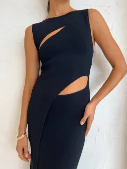 Sir the Label Nadja Cut Out Maxi Dress Black size AU 10 for rent on The Volte - image 2