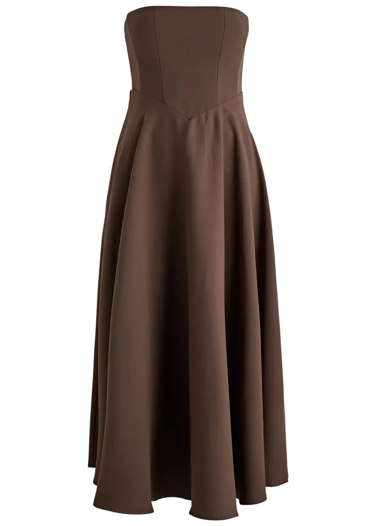 Odd Muse The Ultimate Strapless Jersey Midi Brown Size L/AU 12 - Image 5