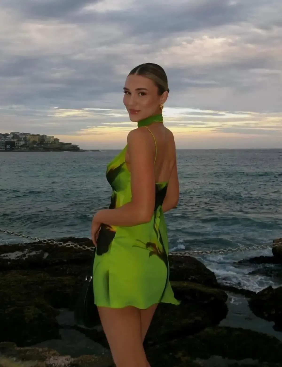 Rat & Boa Orisha Mini Dress- Green- Size S / AU 8 - Image 3