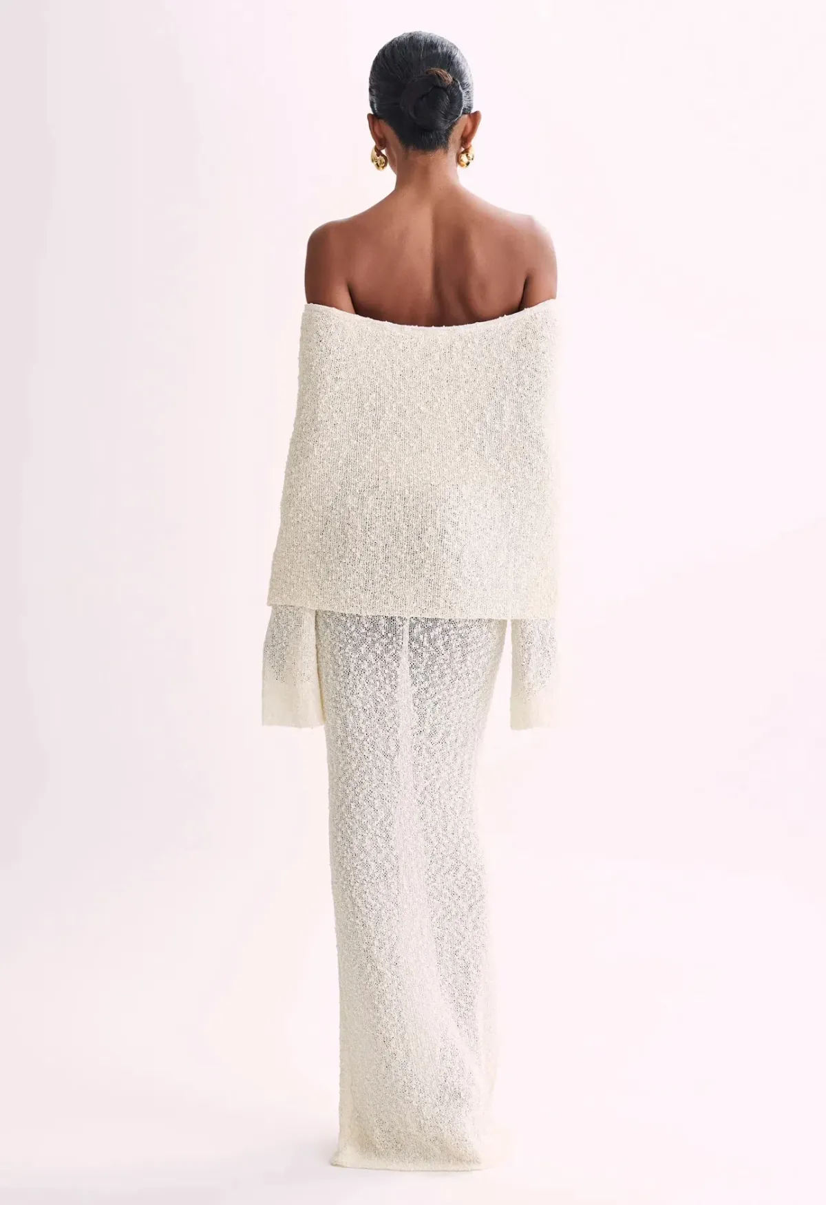 Meshki Marisol Off Shoulder Maxi Cream Size AU 8 - Image 3