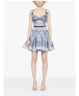 Zimmermann Crush Twist Front Mini Dress Print Size 4 / Aus 16 for rent on The Volte - image 5