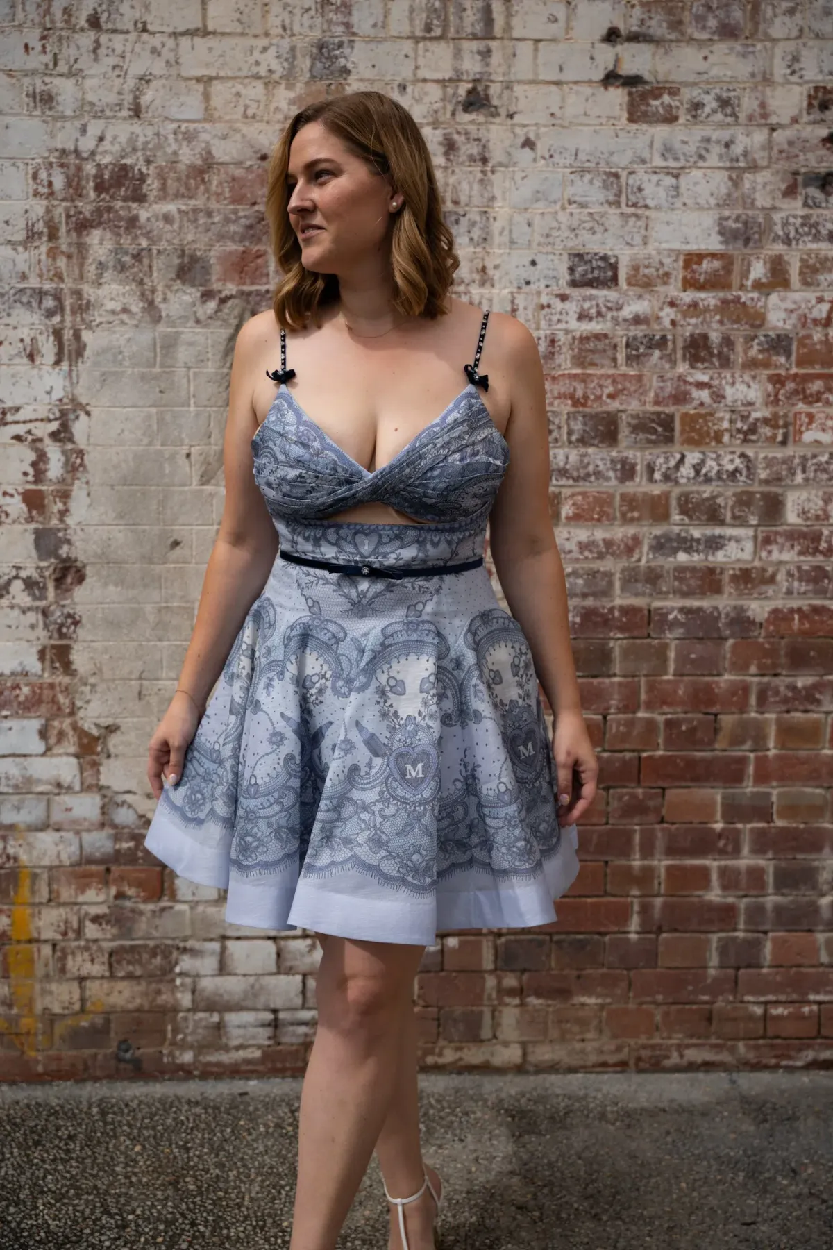 Zimmermann Crush Twist Front Mini Dress Print Size 4 / Aus 16 - Image 1