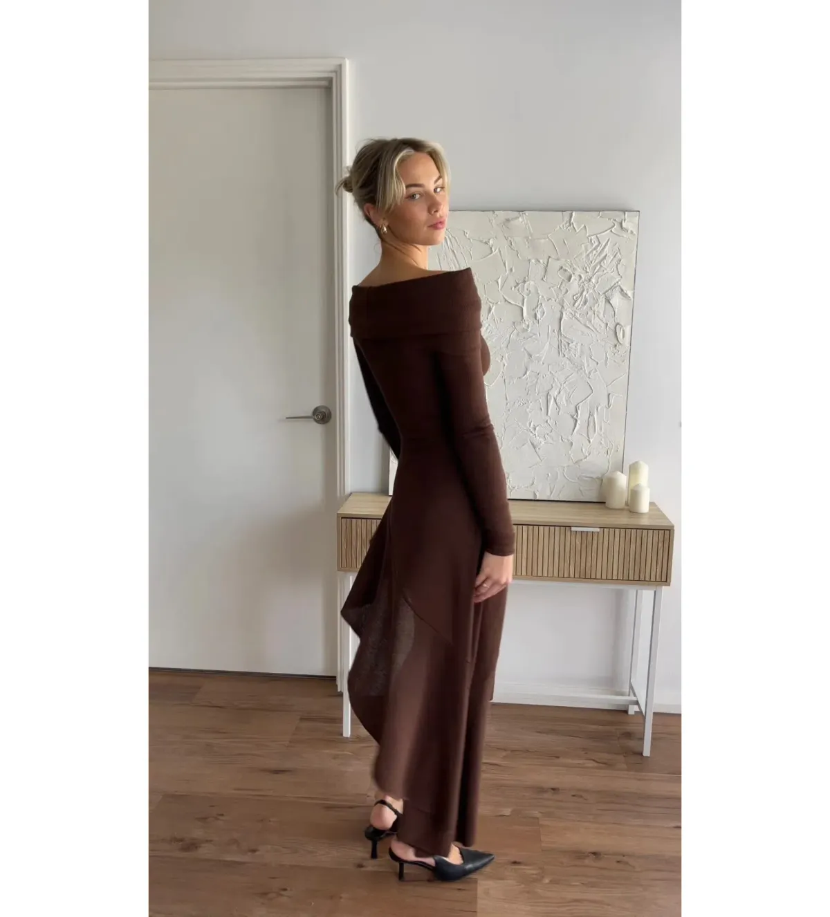 Arcina Ori Bella Midi Dress- Brown- Size XS/ AU 6 - Image 1