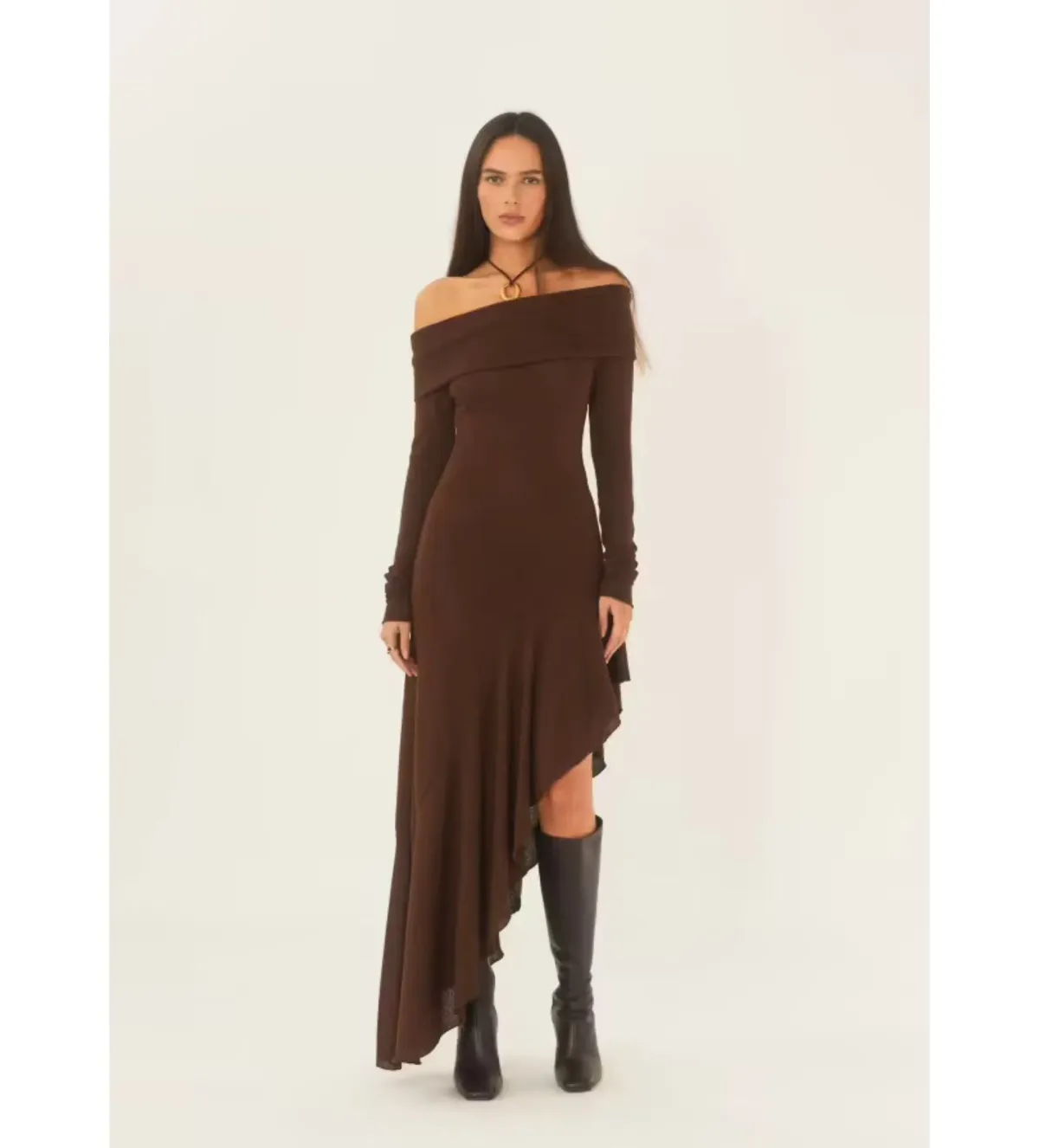 Arcina Ori Bella Midi Dress- Brown- Size M/ AU 10 - Image 3
