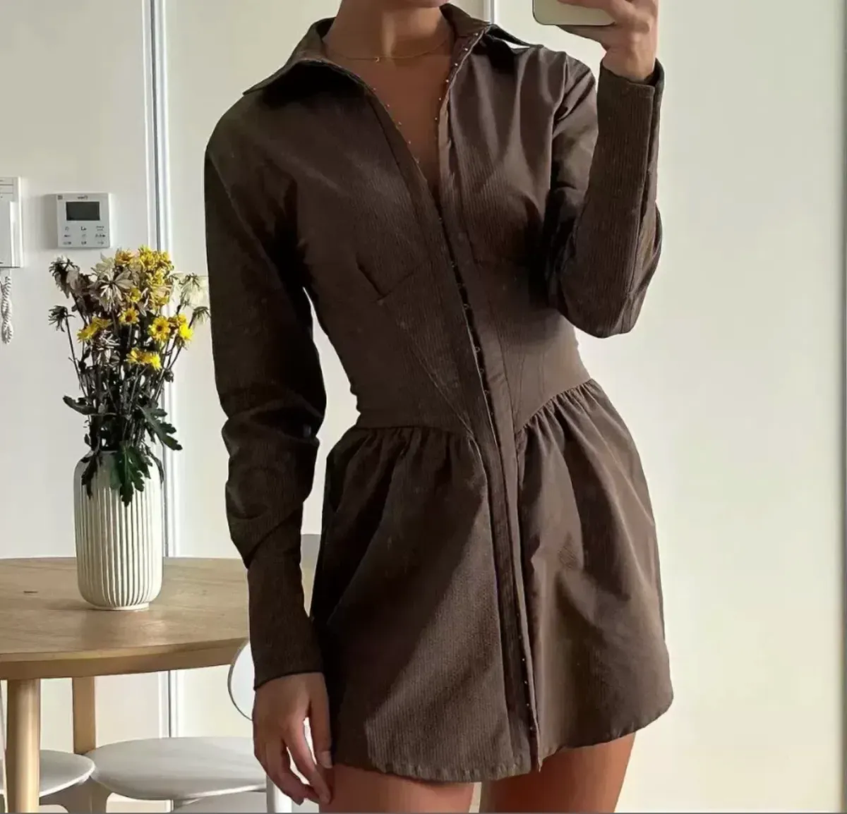 Sovere Reminisce Corset Dress- Brown- Size 6 - Image 1