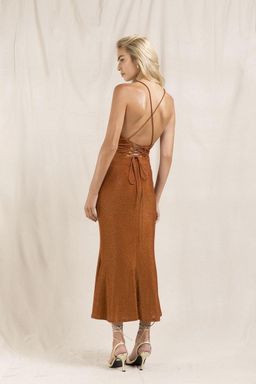 MISHA Endlessly Love Club Greta Midi Dress Copper Size 8/S for rent on The Volte - image 2