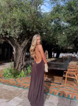 One Mile Sammy Maxi Dress Brown Size S / AU 8 for rent on The Volte - image 3