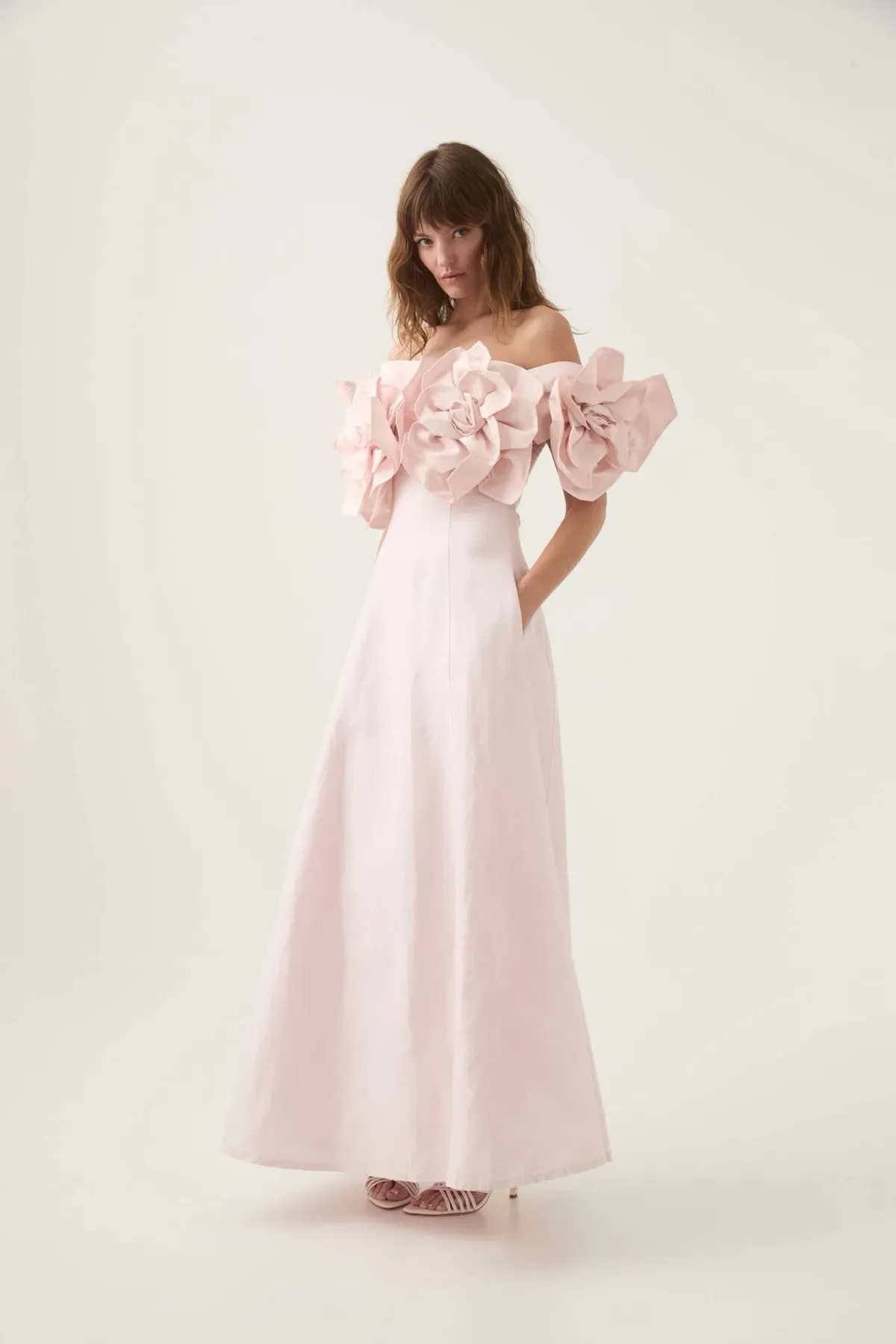 Aje Etta Midi Dress Pastel Pink Size 12 - Image 2