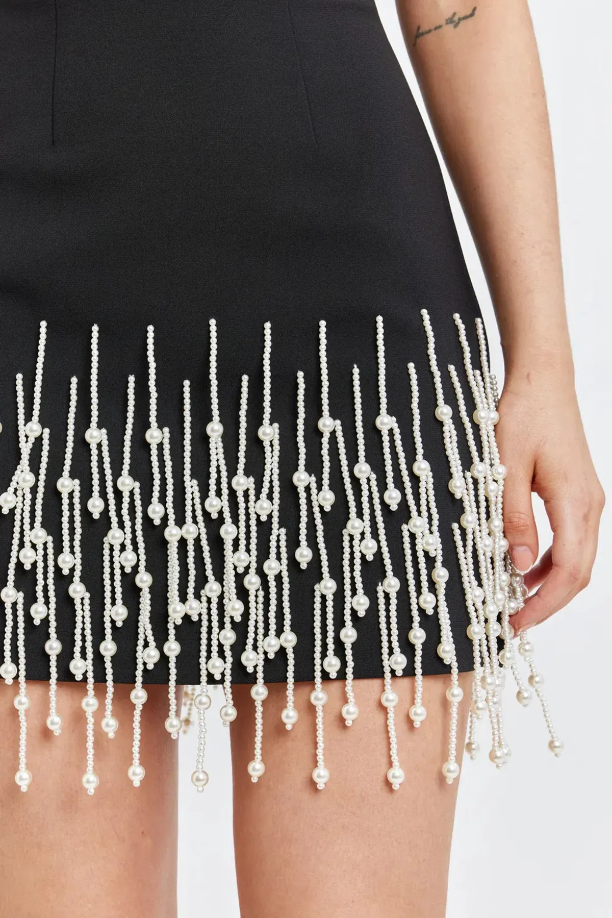 Odd Muse The Ultimate Muse Pearl Drop Sleeveless Mini Dress Black Size M / AU 10 - Image 4