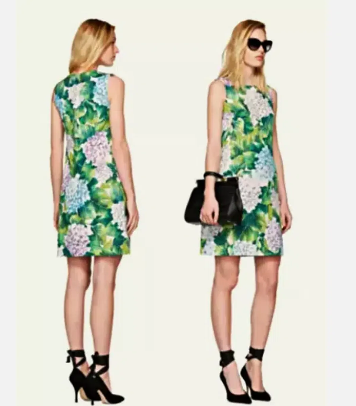 Dolce & Gabbana Hydrangea Print Shift Mini Dress Floral Size 6 - Image 1