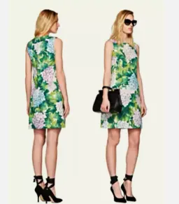 Dolce & Gabbana Hydrangea Print Shift Mini Dress Floral Size 6 for rent on The Volte - image 1