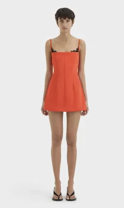 Sir The Label Poppy Contoured Mini Dress Orange Size 1 / Aus 8 for rent on The Volte - image 1
