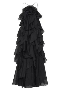 Aje Pandorea Layered Maxi Dress Black Size 10 for rent on The Volte - image 6