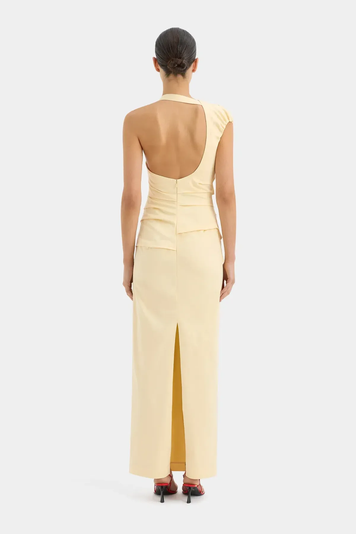 SIR THE LABEL Giacomo Gathered Gown in Butter Yellow AU 12 - Image 4