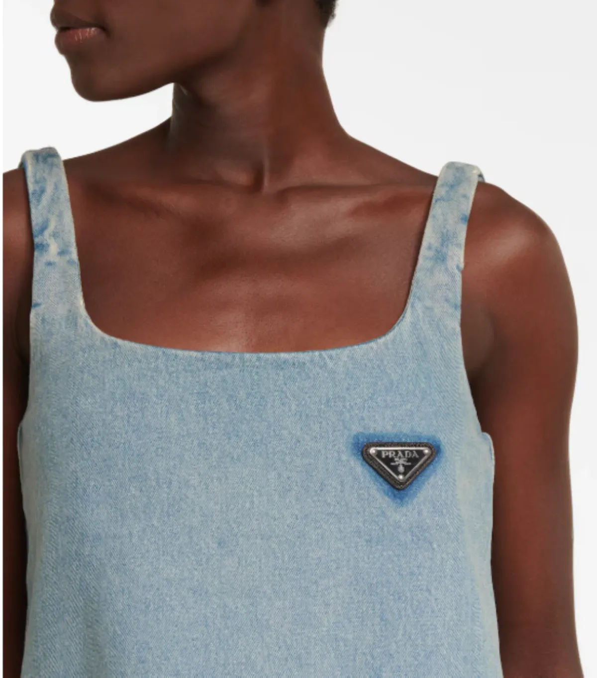 Prada Denim Mini Dress Size 8 - Image 2